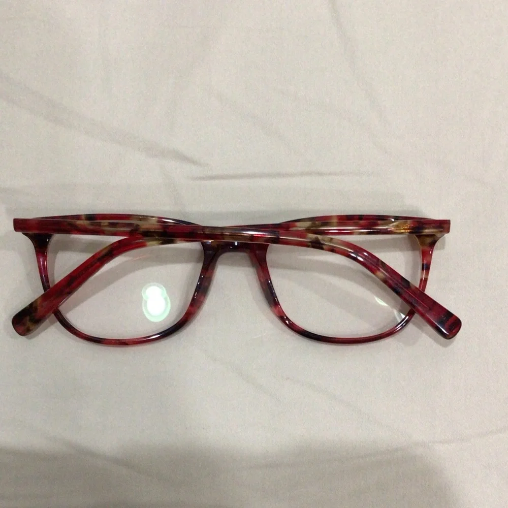 Scott Harris Europa SH-602 Red/Zebra Full Rim Oval Eyeglasses Frames